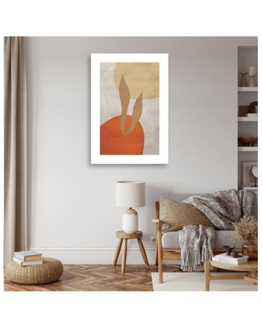 Wandbild für Wohnzimmer - Linien und Boho-Formen | Feeby