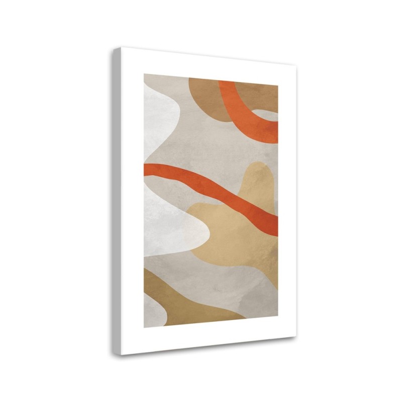Printed wall painting for office - Abstract boho shapes