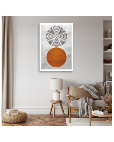 Dekoratives Leinwandbild - Geometrische Boho-Formen | Feeby