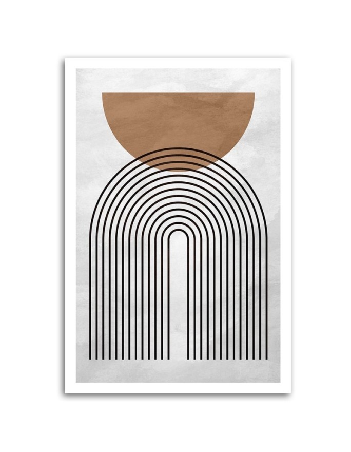 Obraz boho dekoracja do salonu - Geometryczne koła w stylu