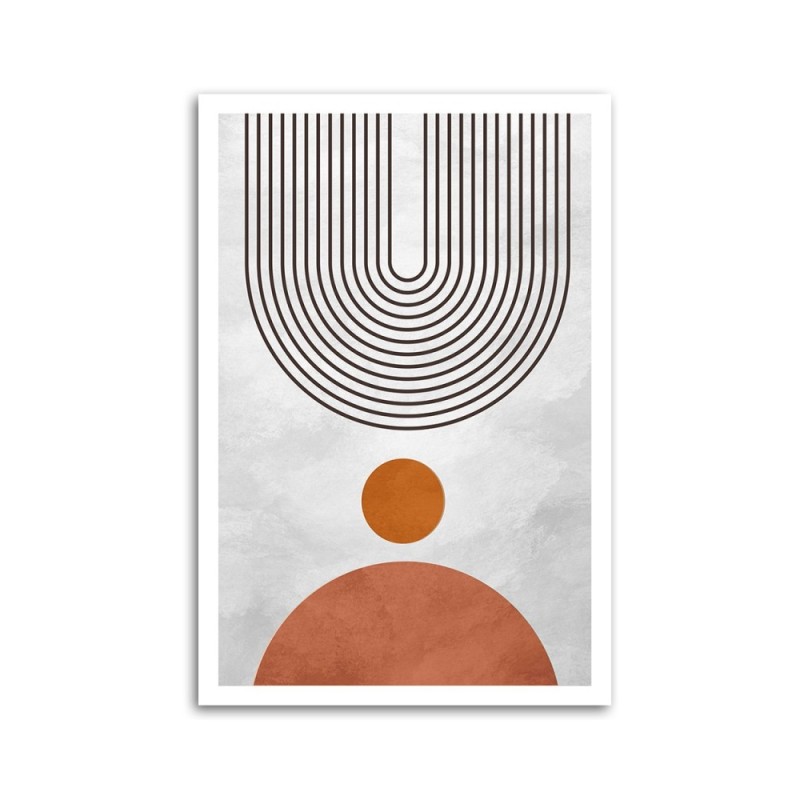 Modernes Wandbild - Boho-Bögen und -Kreise | Feeby