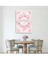Obrazy dekoracyjne ścienne - Napis Kwiaty Shabby Chic