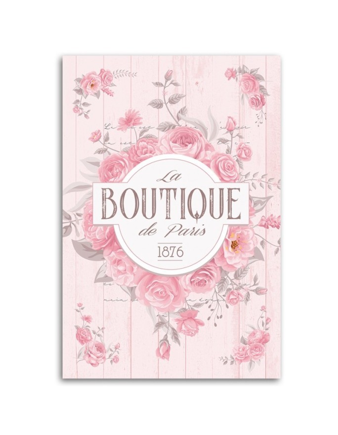 Obrazy dekoracyjne ścienne - Napis Kwiaty Shabby Chic