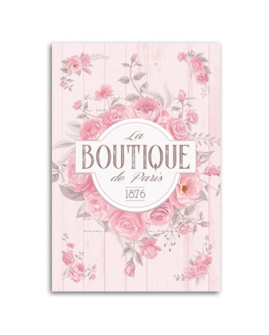 Leinwandbild modern - Shabby Chic Blumeninschrift | Feeby