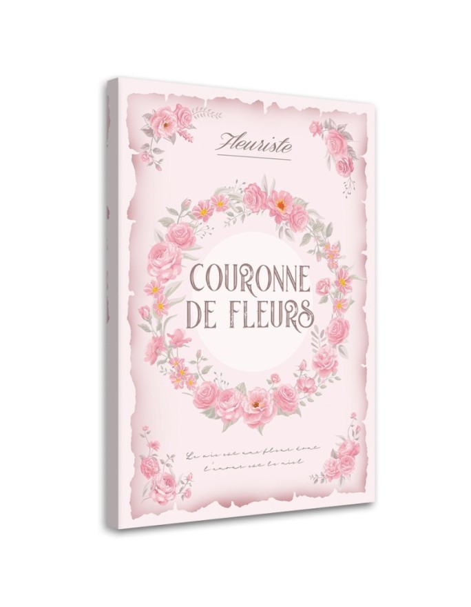 Leinwandbild - Shabby Chic Rosengirlande | Feeby