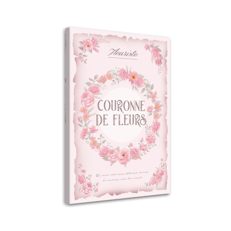 Leinwandbild - Shabby Chic Rosengirlande | Feeby