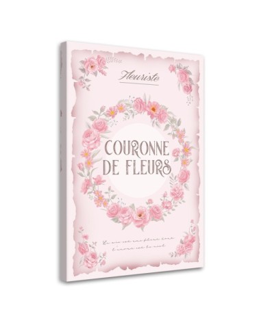 Leinwandbild - Shabby Chic Rosengirlande | Feeby