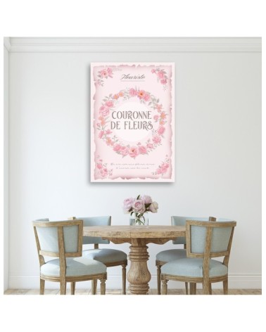 Leinwandbild - Shabby Chic Rosengirlande | Feeby