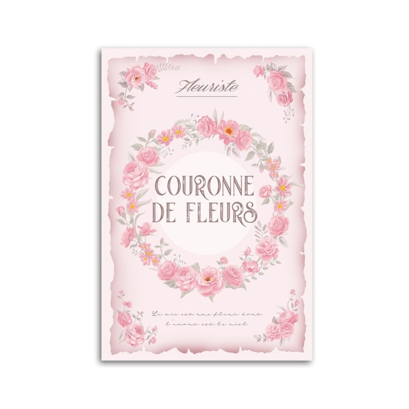 Leinwandbild - Shabby Chic Rosengirlande | Feeby