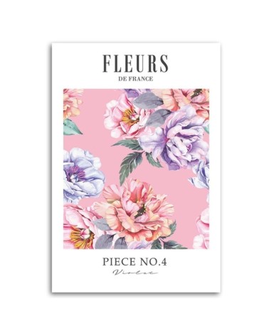 Bild auf Leinwand - Shabby Chic bunte Pfingstrosenblüten | Feeby