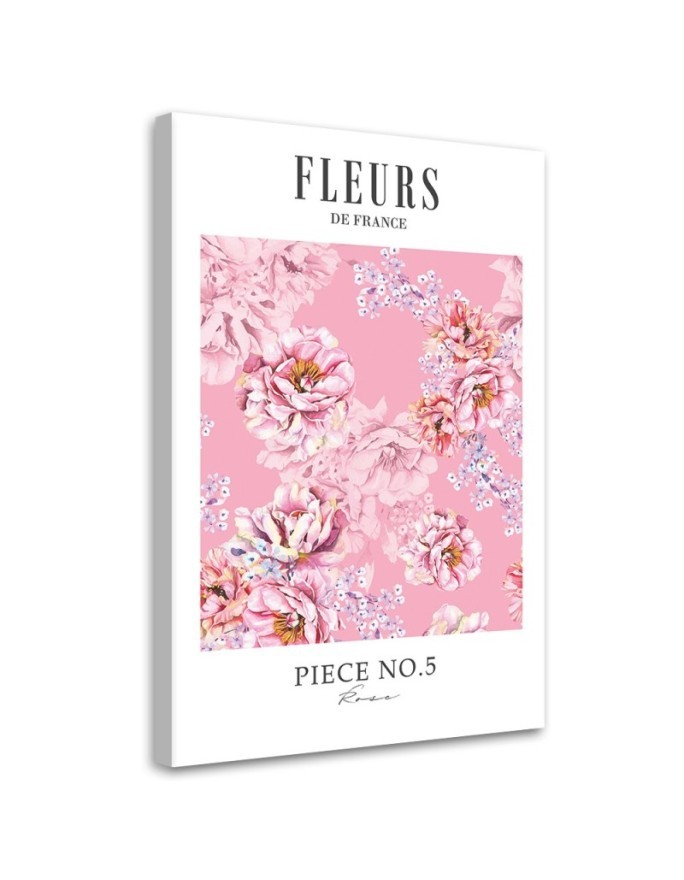 Leinwandbild - Shabby Chic rosa Pfingstrosenblüten | Feeby