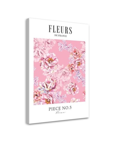 Leinwandbild - Shabby Chic rosa Pfingstrosenblüten | Feeby