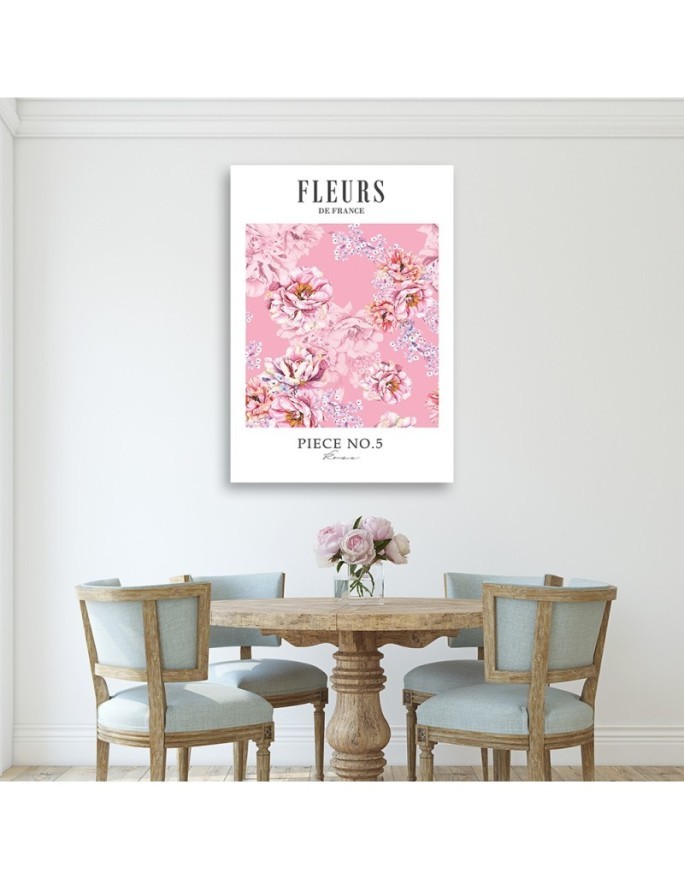 Obraz do salonu - Różowe kwiaty piwonii Shabby Chic