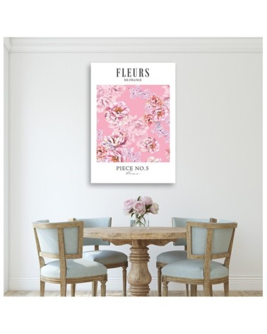 Leinwandbild - Shabby Chic rosa Pfingstrosenblüten | Feeby