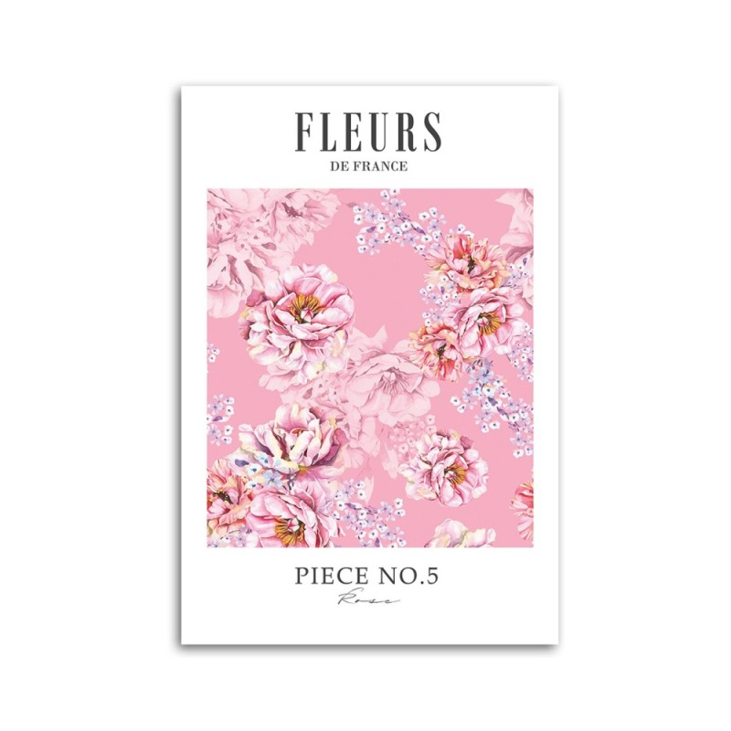 Leinwandbild - Shabby Chic rosa Pfingstrosenblüten | Feeby