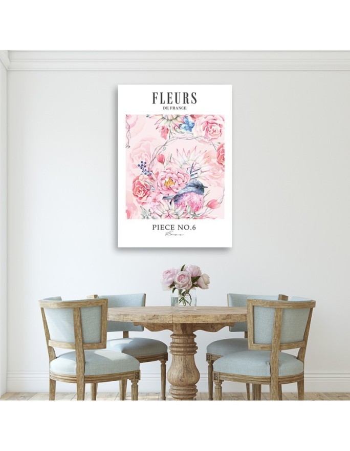 Obraz dekoracyjny na płótnie - Pastelowe kwiaty piwonii Shabby Chic