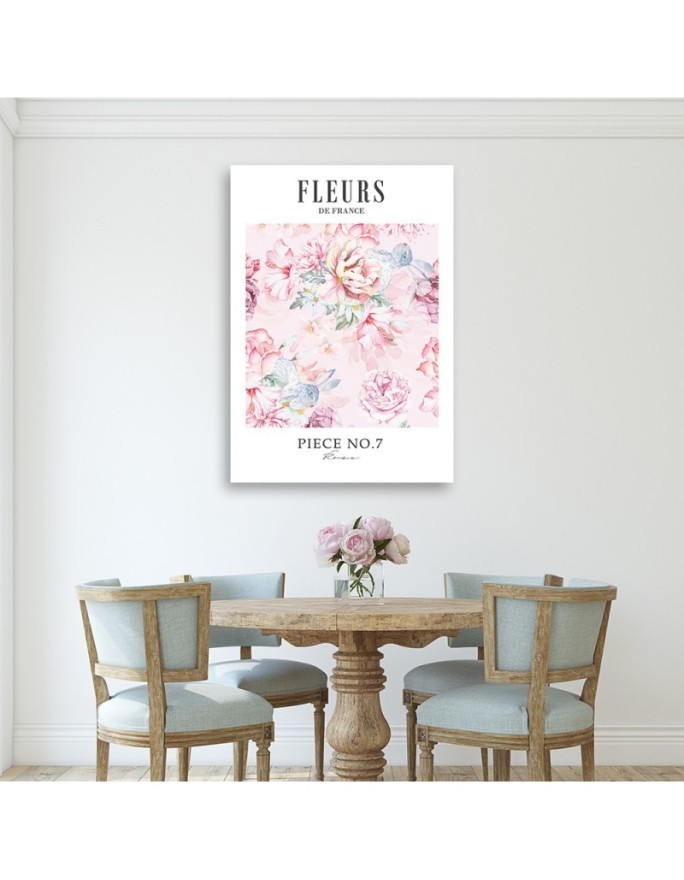 Obrazy dekoracyjne do sypialni - Pudrowe kwiaty piwonii Shabby Chic