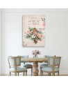 Obraz drukowany na ścianę - Kwiat Ptak Shabby chic