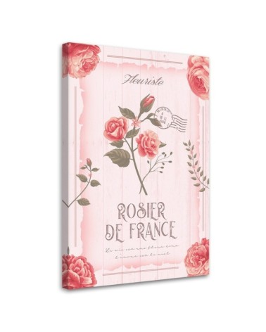 Leinwandbild - Puder Vintage Blumen | Feeby