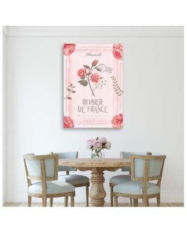 Leinwandbild - Puder Vintage Blumen | Feeby