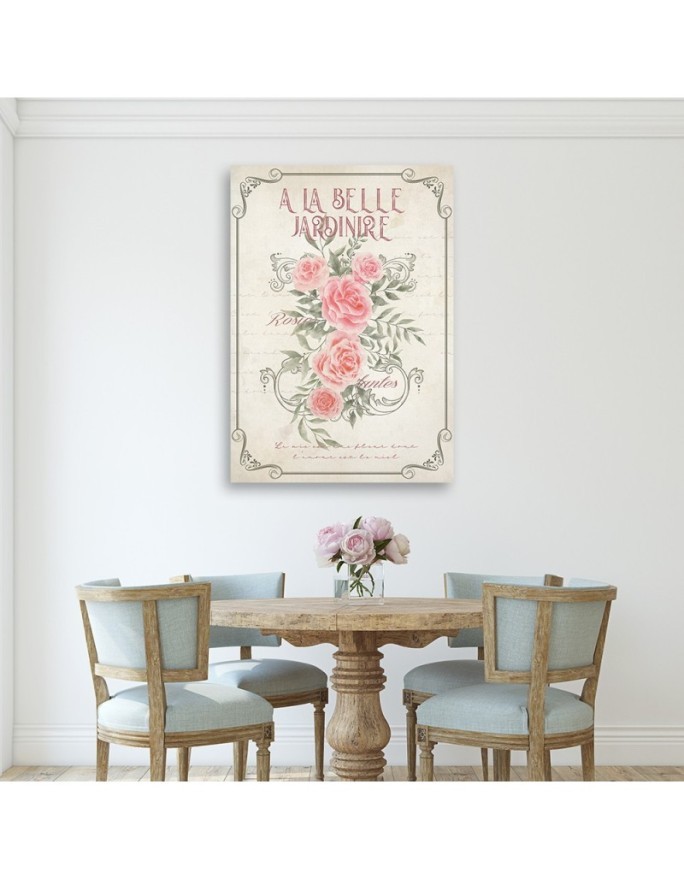 Obraz nowoczesny do pokoju - Kwiaty Róże Shabby Chic