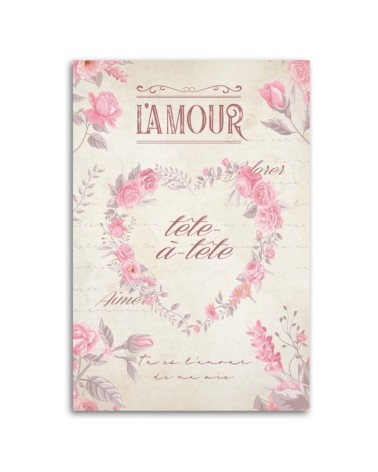 Bild auf Leinwand - Herzblumen Shabby Chic | Feeby