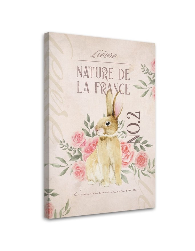 Leinwandbild - Shabby Chic Osterhase | Feeby