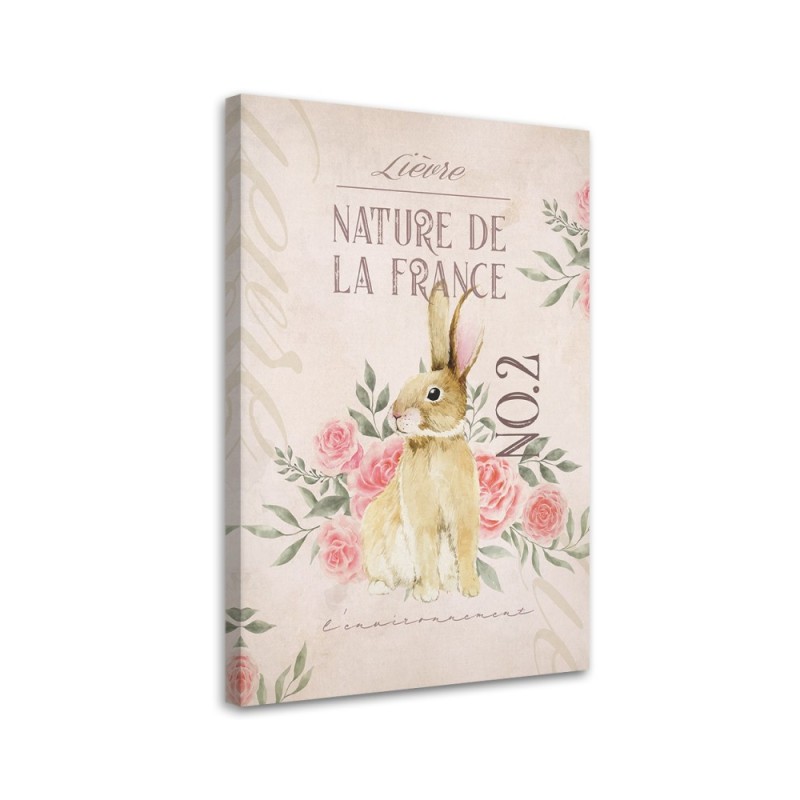 Leinwandbild - Shabby Chic Osterhase | Feeby