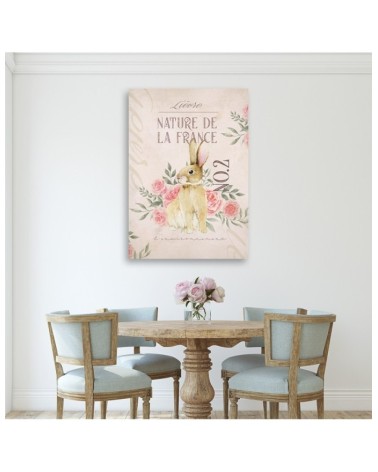 Leinwandbild - Shabby Chic Osterhase | Feeby