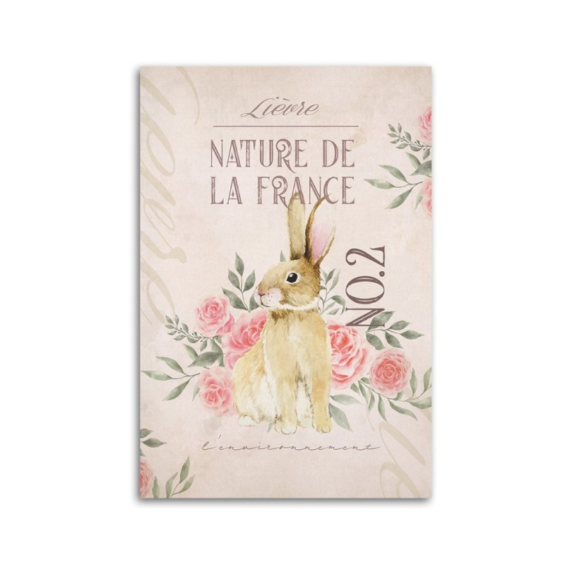 Leinwandbild - Shabby Chic Osterhase | Feeby