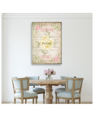 Bild auf Leinwand - Liebe Vintage Blumen | Feeby