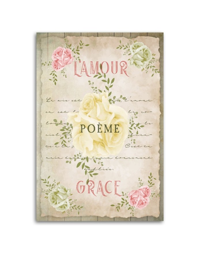 Obraz boho do salonu - Love Kwiaty Vintage