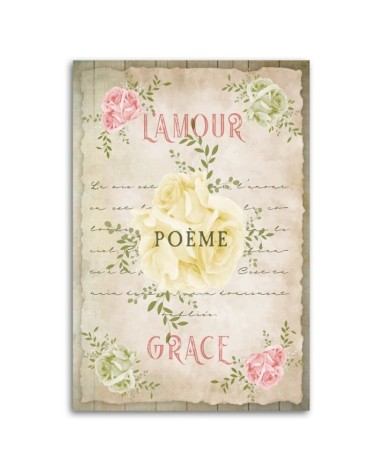 Bild auf Leinwand - Liebe Vintage Blumen | Feeby