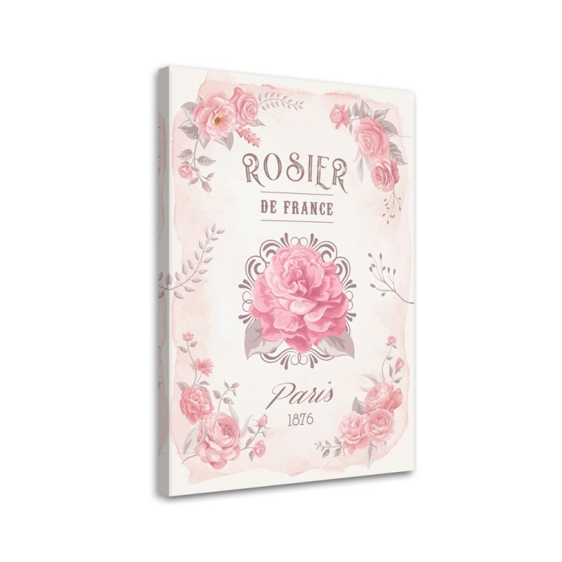 Leinwandbild modern - Frankreich Rosen Blumen | Feeby