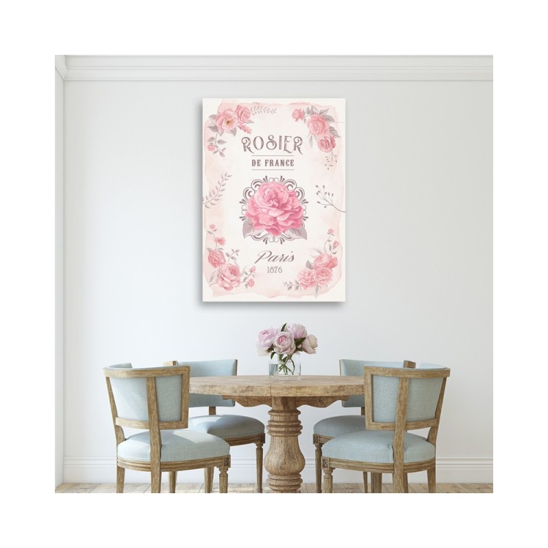 Leinwandbild modern - Frankreich Rosen Blumen | Feeby