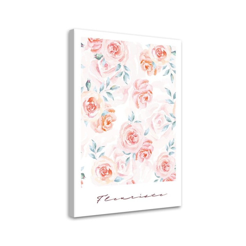 Bild auf Leinwand - Pastellrosen Blumen | Feeby