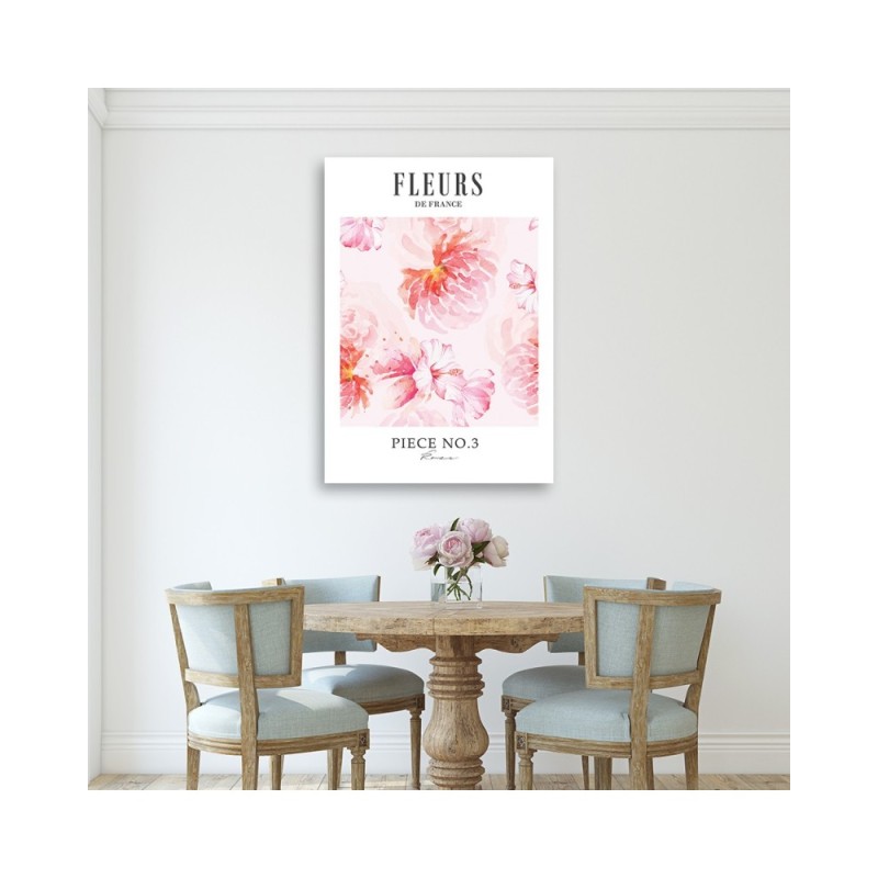 Wandbild für Wohnzimmer - Blumen in Frankreich | Feeby