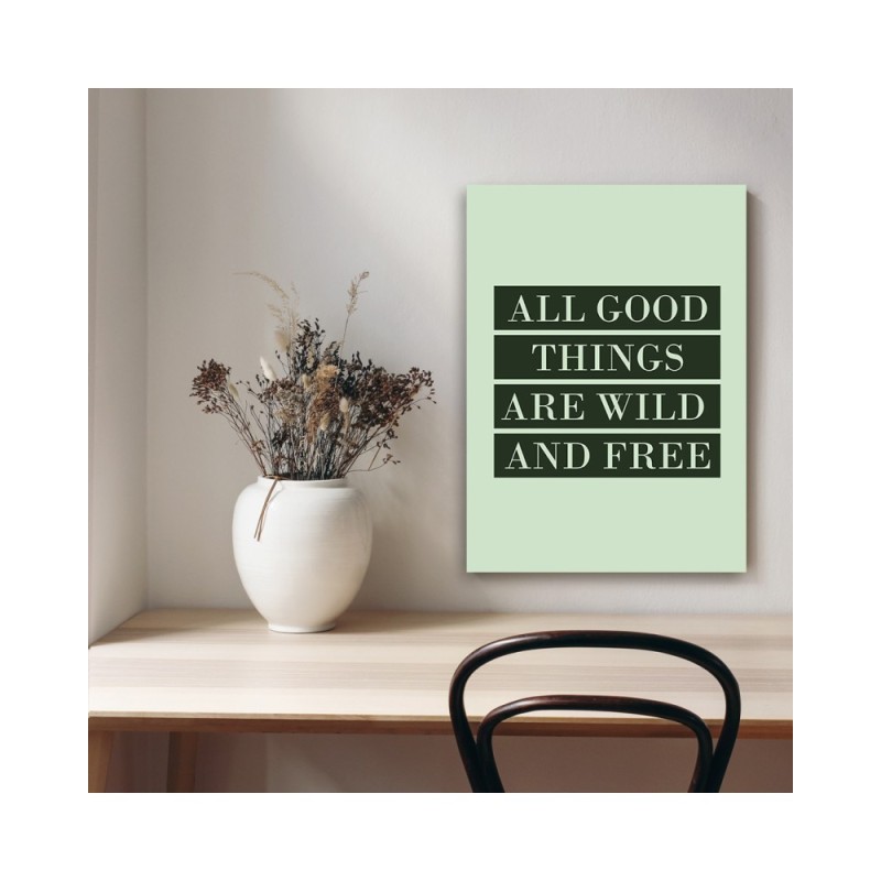 Dekoratives Leinwandbild - Inschrift All Good Things | Feeby