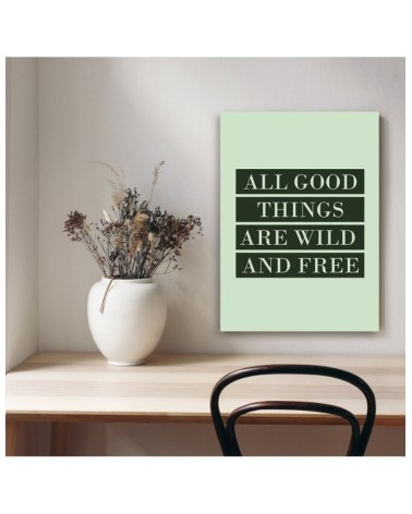 Dekoratives Leinwandbild - Inschrift All Good Things | Feeby