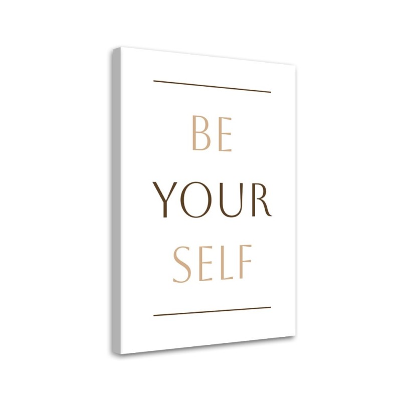 Modernes Wandbild - Inschrift Sei du selbst | Feeby