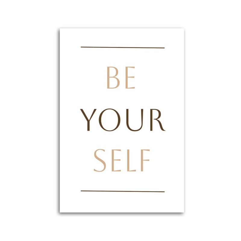 Modernes Wandbild - Inschrift Sei du selbst | Feeby