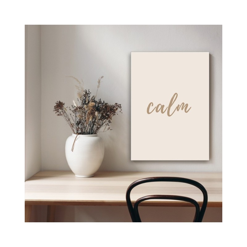 Bild auf Leinwand - Inschrift Calm | Feeby