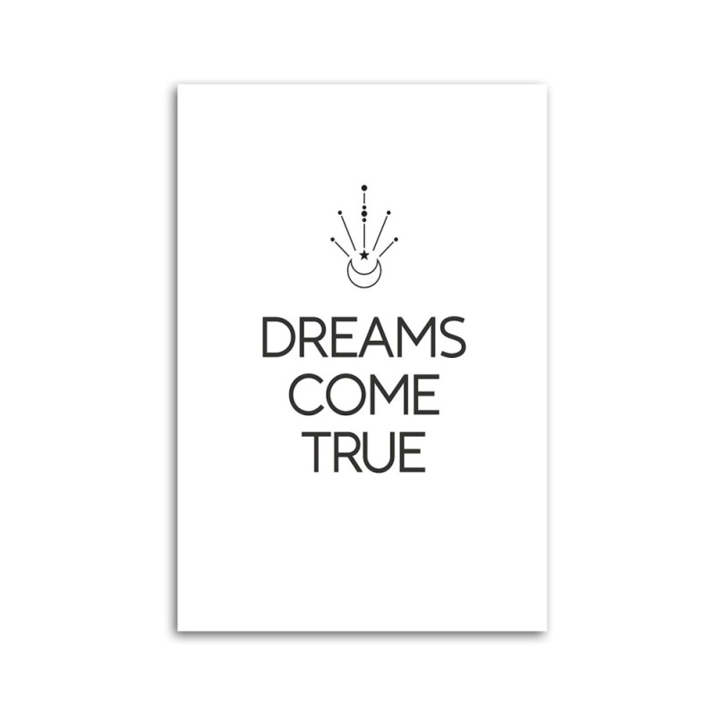Bild auf Leinwand - Inschrift Träume werden wahr | Feeby
