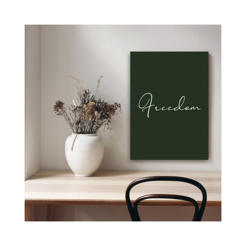 Bild auf Leinwand - Inschrift Freiheit | Feeby