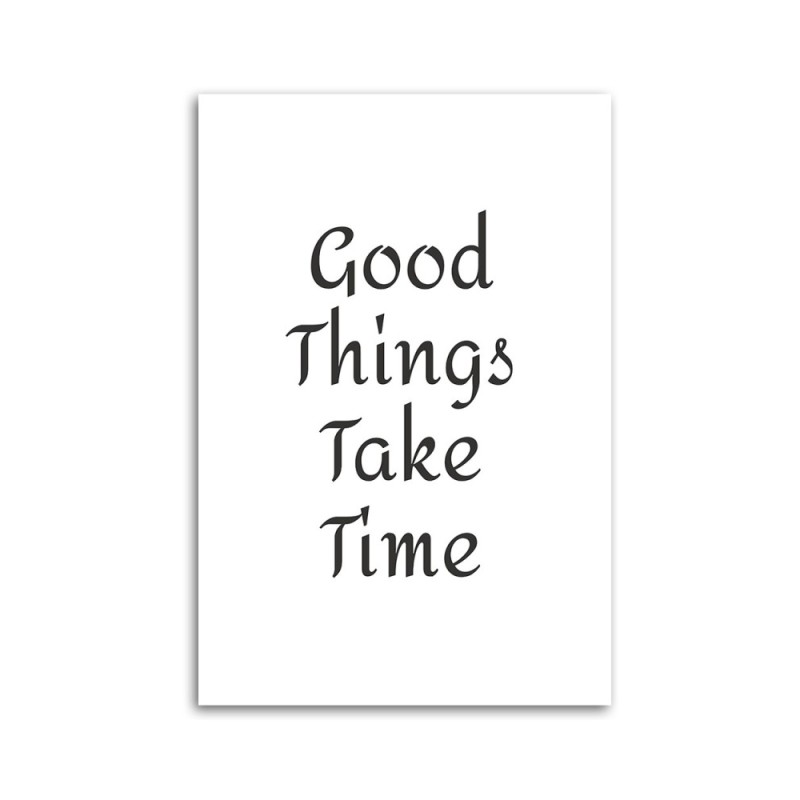 Leinwandbild - Inschrift Gute Dinge müssen warten | Feeby