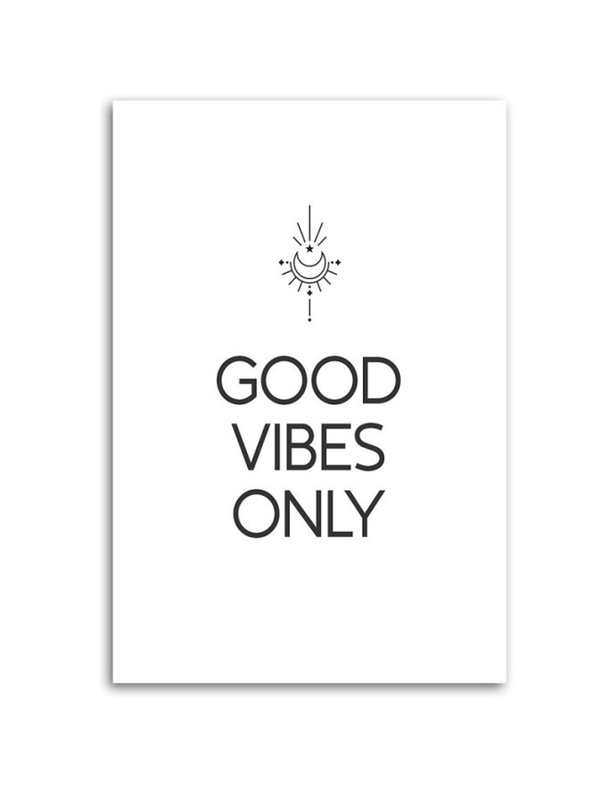 Obraz minimalistyczny typograficzny - Napis Good vibes