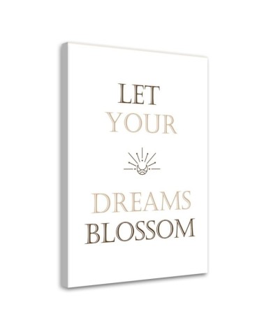 Modernes Wandbild - Zitat Lass deinen Traum erblühen | Feeby