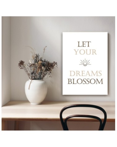 Modernes Wandbild - Zitat Lass deinen Traum erblühen | Feeby