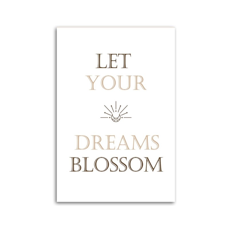 Modernes Wandbild - Zitat Lass deinen Traum erblühen | Feeby