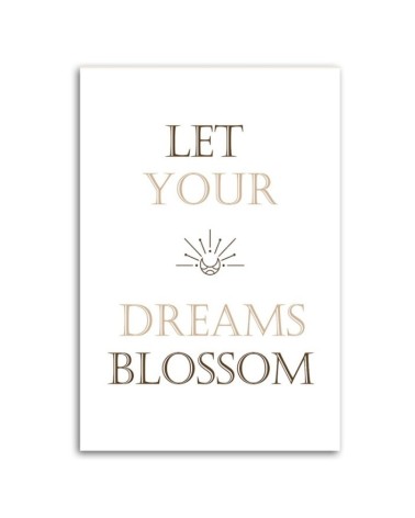 Modernes Wandbild - Zitat Lass deinen Traum erblühen | Feeby
